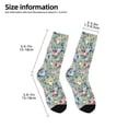 thumbnail image 2 of Honeii Rose Flowers Print Children's Colorful Socks,Unisex Kids and Toddlers' Cushioned Sock,Kids Athletic Crew Socks,for Everyday Wear and Sports, 2 of 5