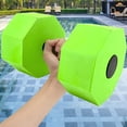 thumbnail image 1 of Xihbxyly Juego de Mancuernas para Aeróbic Acuático, Espuma Eva Flotante, Agarre Cómodo, Entrenamiento de Fitness Acuático, Diseño Ligero y Portátil, Color Azul y Verde, 27 X 16 Cm., 1 of 5