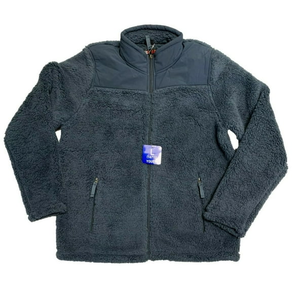 32 Degrees Heat Boy's Sherpa Lined Fleece Full Zip Jacket Galaxy (Blue) (L)