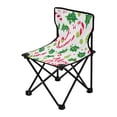 thumbnail image 2 of 600D Oxford Camping Chair Portable Foldable Chair Supports 220 lbs for Picnic, Fishing, Backpacking Candy Cane, 2 of 8