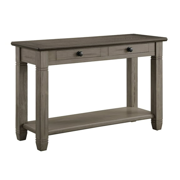 Lexicon Granby Wood 2 Drawer Console Table in Antique Gray