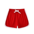 thumbnail image 2 of WUANDIXFA Toddler Girls Athletic Cotton Shorts Cute Summer Wear for 1-10 Years, Casual Running Gym Soccer Shorts for Girls Active Loungewear Red,9-10 Years, 2 of 5
