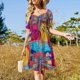 thumbnail image 4 of Vestido de manga corta Fiesta Squad Cinco De Mayo Ropa de mujer Moda para mujer Vestidos formales para ocasiones especiales Vestido, 4 of 7