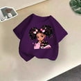 thumbnail image 4 of Frwgonr Big Girls T-shirts Short Sleeve Shirts for Girls Kids T-Shirts Tees Summer Tops 3-12 Years, Purple, 4 of 4