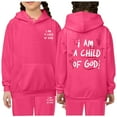 thumbnail image 2 of Child Boys Trust in the Lord Hoodies Long Sleeve Cute Graphic Hoodies Girls Loose Pullover and Jogger Pants 2 Piece Fall Clothes 4T Old Boy Clothes, 2 of 5