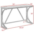 thumbnail image 6 of Yoneston Bar Table Stool Set with Power Outlet, 4 Piece Dining Table with Chairs Set, Industrial Breakfast Table Set for Living Room, Dining Room, Game Room, Gray, 6 of 9