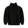 thumbnail image 1 of Dealovy Toddler Baby Sweaters Solid Color Pullover Basic Top Kids Fall High Neck Long Sleeve Cotton Blouses, 1 of 3