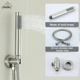 thumbnail image 2 of CASAINC 2-Function 10 in.Wall-Mounted Round Shower System with Handheld Shower in Brushed Nickel, 2 of 9