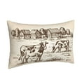 thumbnail image 2 of Bingfone Cows On The Farm Standard Size Pillowcase, Long Staple Pure Cotton Envelope Closure Pillow Cover,14"X20", 2 of 9