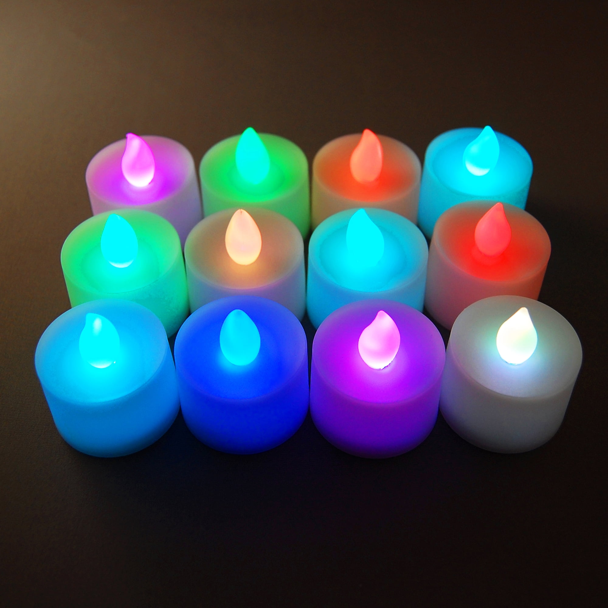 LumaBase Battery Operated Tea Light Candles, 12 Count