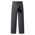 thumbnail image 3 of Timeless Linen Print Drawstring Trousers for Everyday Wear with Pockets Light Breathable Loose Fit Suitable for Daily Activities and Outdoor Adventures, 3 of 3