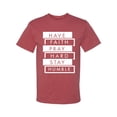 thumbnail image 2 of Wild Bobby, Have Faith Pray Hard Stay Humble Inspirational/Christian Men Graphic Tee, Vintage Heather Red, 5X-Large, 2 of 6