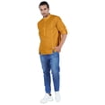 thumbnail image 2 of Atasi Indian Mens Henley Shirt Long Sleeve Casual Mandarin Collar Short Kurta, 2 of 7