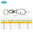 thumbnail image 2 of Uxcell 0.9" Fishing Swivels Snaps Stainless Steel High Strength Barrel Swivels Ball Bearing, 40 Pack, 2 of 6