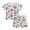 White, variant on Jhhlsf Boys Outfit Sets 2 Pcs Tracksuit Summer Floral Print Short Sleeve T Shirt Shorts Athletic Clothes