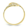 thumbnail image 2 of Solid 10k Yellow Gold Two Toned Filigree Ring Band Size 8, 2 of 6