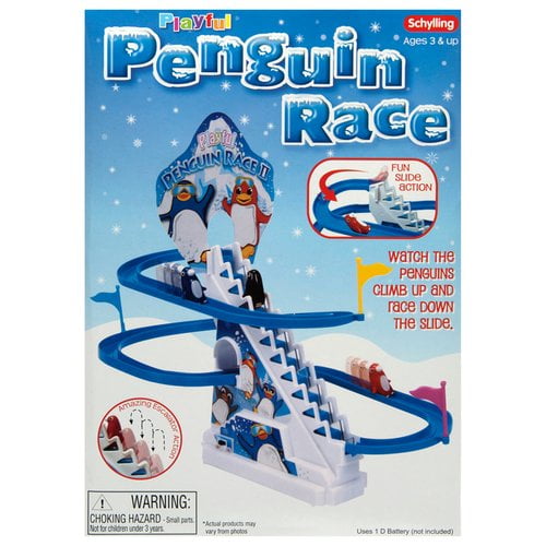 Playful Penguin Race Stairs Board Game with Sound Boxed Retro Toy 