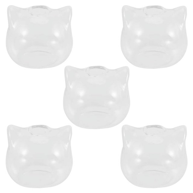5X En Forma de Gato Florero de Vidrio Planta Hidropónica Florero Terrario Contenedor Olla Decoración Arte Regalo