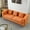 Orange, variant on 81" Fabric Sofas Couch, Contemporary Sofa with Curved Silhouette, Modern Accent Couch with Lumbar Pillows for Living Room Office, Orange