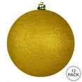 thumbnail image 3 of Vickerman 2.75" Medallion Gold Glitter Ball Ornament, 12 per Bag, 3 of 7