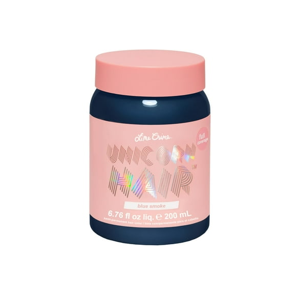 Tinte para el cabello Lime Crime, cobertura total, unicornio, azul ahumado, vegano