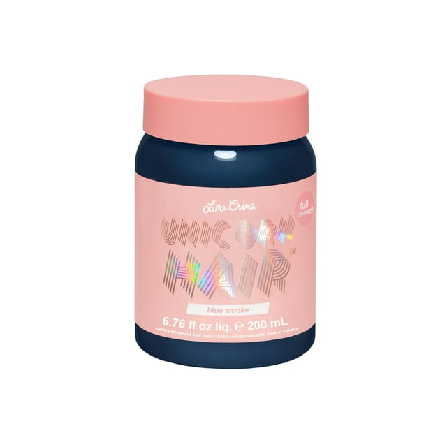 Tinte para el cabello Lime Crime, cobertura total, unicornio, azul ahumado, vegano