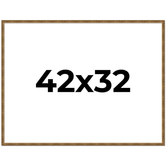 42x32 Frame Gold Picture Frame - Complete Modern Photo Frame Includes UV Acrylic Shatter Guard