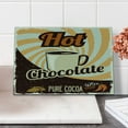 thumbnail image 2 of Retro Cutting Board, Old Hot Chocolate Commercial in Funky Shaded Color with Cocoa Beans and Mug Print, Decorative Tempered Glass Cutting and Serving Board, Small Size, Multicolor, by Ambesonne, 2 of 5