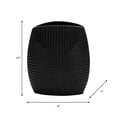 thumbnail image 4 of Elegant Ribbed Metal Vase for Living Room Decor and Home Accent - Suitable for House, Shelf Display, and Table Centerpiece - Decorative Flower Vase for Bedroom and Office Decor - 10", Black, 4 of 12