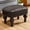 Deep Brown, variant on Leather Footrest Wood Ottoman,Rustic Foot Stools Seat, Wood Footstool,Rectangle Footrest Small Ottoman for Bedroom, Living Room, Office，Entrance Hall (Black)