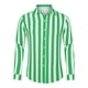 thumbnail image 5 of Camisa Casual de Manga Larga de Rayas Verticales para Hombre Inspire Chic, Ajuste Regular, 2XL Verde y Blanco, 5 of 7