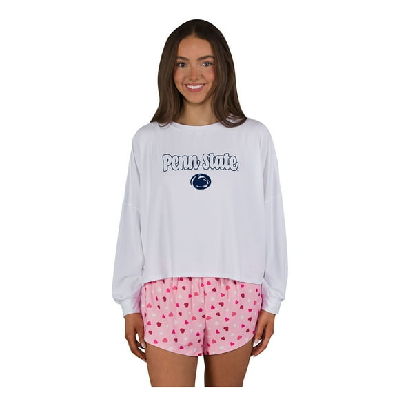Women's Concepts Sport Penn State Nittany Lions Lyric Knit Long Sleeve Top & Short Set