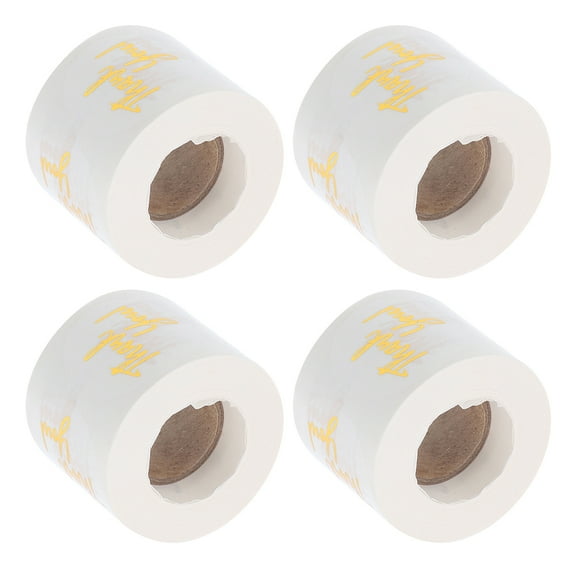 OFFIGAM Transparent Bakery Stickers Roll for Small Business Packaging, T You Label Seals for Food Containers