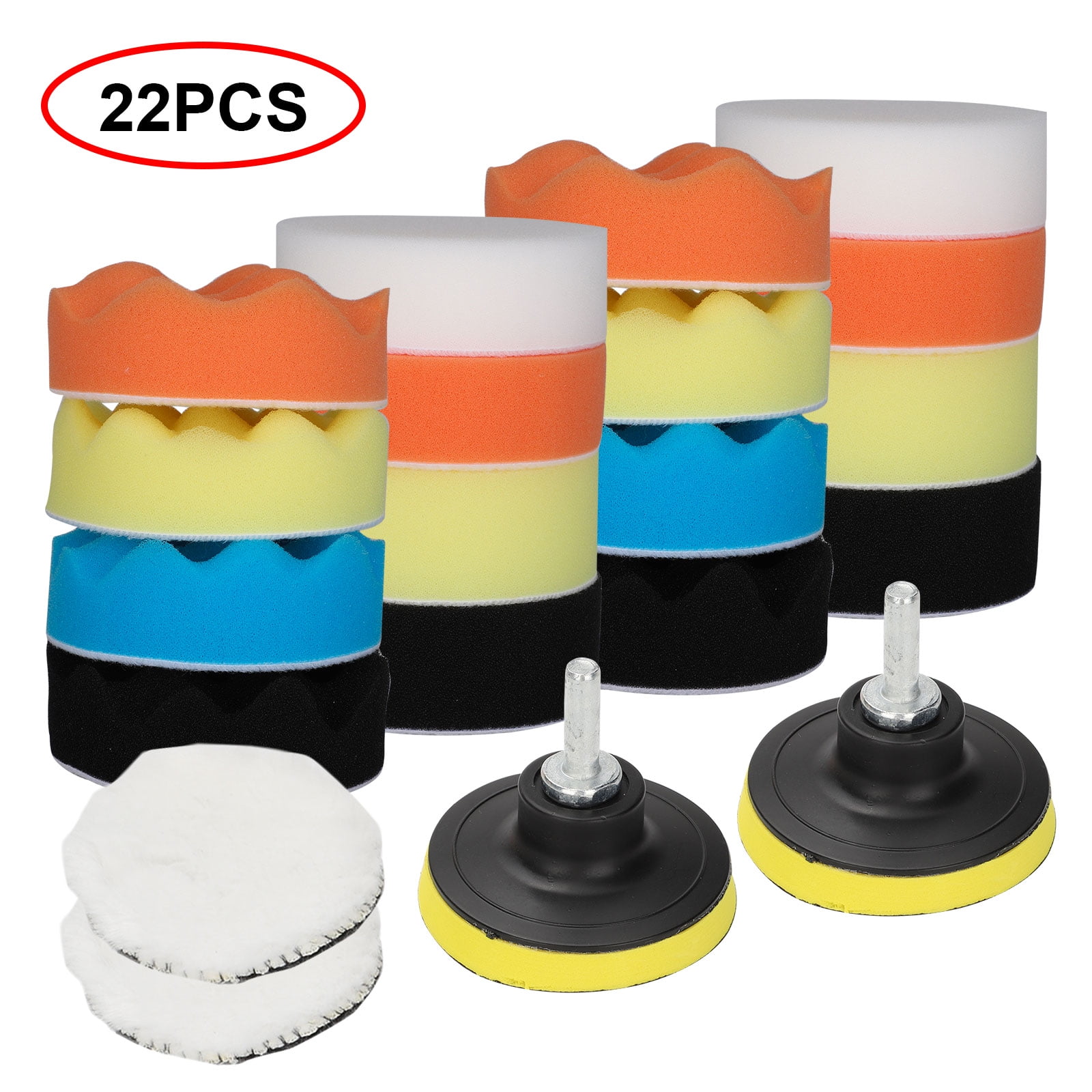 22Pcs Car Buffing Pads TSV 3inch/80mm Car Foam Drill Polishing Pads