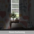 thumbnail image 3 of Lfeey Cute Pastel Flower Blackout Curtains, Pole Pocket Design Thermal Privacy Drapes for Kids Room, Drapes 63 inches long 2 panels set, 3 of 6