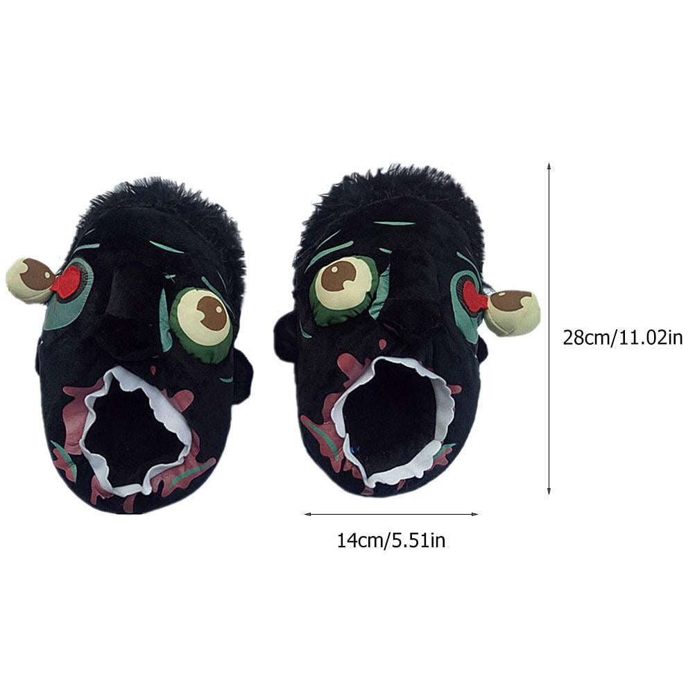 1 Pair Halloween Funny Slipper Horror Zombie Slippers Cartoon Cotton Slippers Walmart