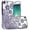 Purple, variant on For iPhone 16E / SE4 Shimmer Glitter Floral Design Thick TPU Case Cover - Silver