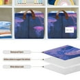 thumbnail image 6 of BZSMCE Collapsible Fabric Cube Storage Bins Purple Jellyfish Design Pattern Storage Box, 6 of 8