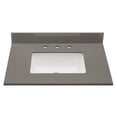 thumbnail image 1 of 31 in. Composite Stone Vanity Top in Concrete Gray with White Basin, 1 of 7