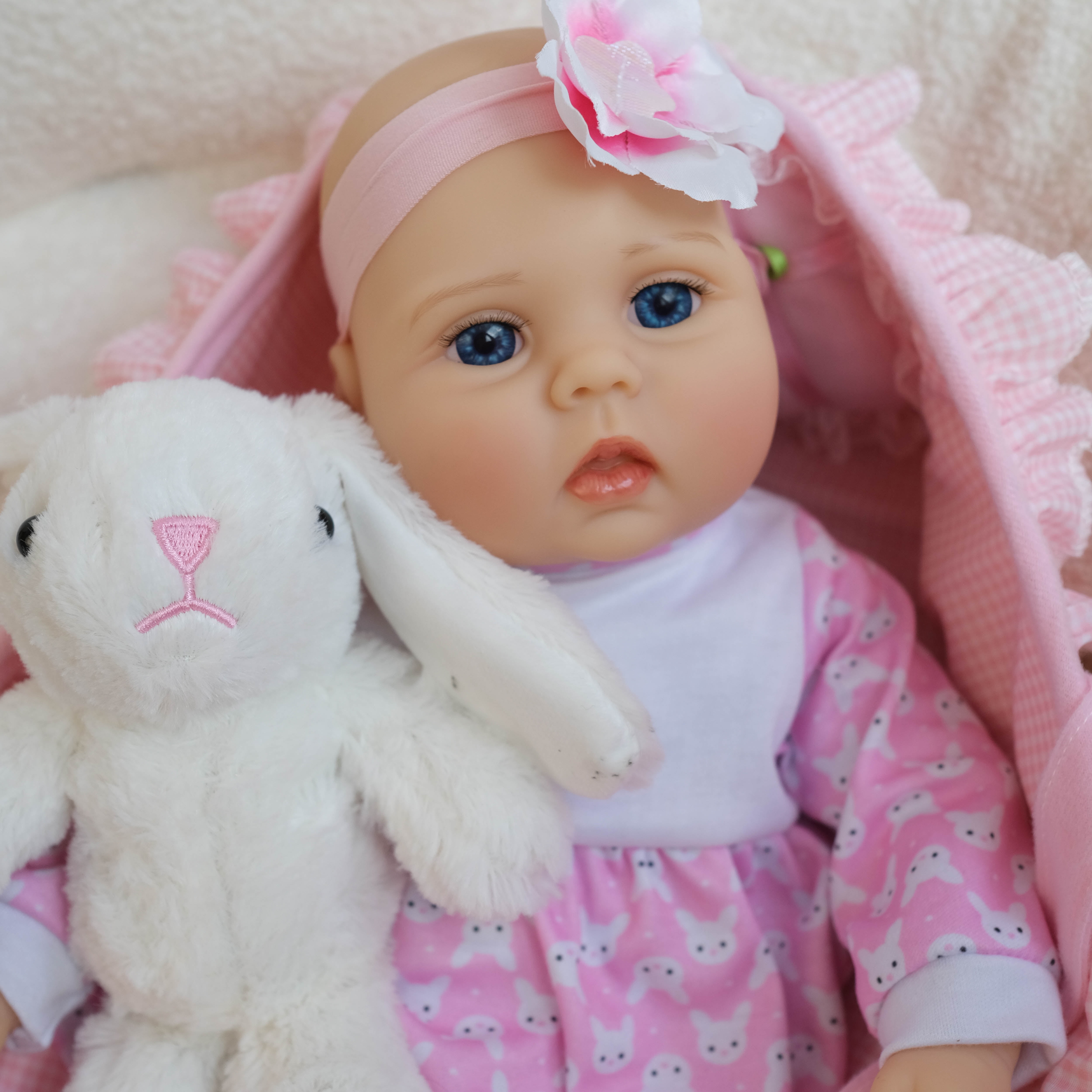 Finished 18Inch 45cm Reborn Baby Dolls That Look Real Handmade Realistic Newborn Baby Doll Machine Wash'n Dry Doll Playset Lifelike Baby Girl Doll Toys Set for Birthday Gift for Kids