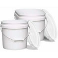 thumbnail image 2 of Terra Products Co. White Pails And Lids - Heavy Duty Buckets For Storage - Economical, Durable And Easy To Use (2Gallon 5Pack), 2 of 4