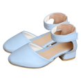 thumbnail image 5 of Otqutp Toddler Girls Low Heel Dress Shoes Closed Pointed Toe Comfort Casual Flats Kids Ankle Strap Wedding Party Princess Shoes, 5 of 6