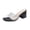 Black, variant on Women's Clear Rhinestones Square Open Toe Block Heeled Sandals Dressy Slip On Casual Porm Wedding Pumps Shoes