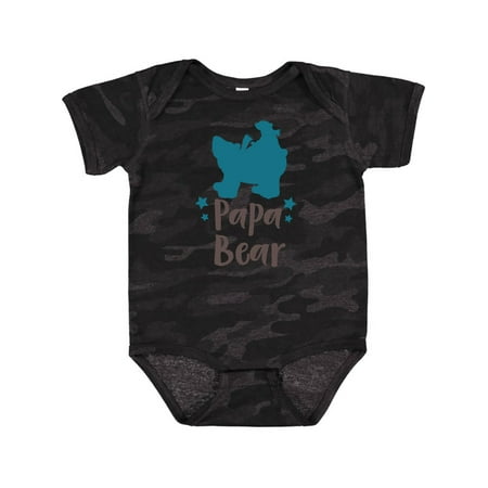 

Inktastic Papa Bear Bear Cub Father s Day - Blue Brown Gift Baby Boy or Baby Girl Bodysuit