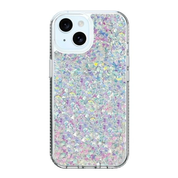 onn. Phone Case for iPhone 16e / iPhone 15 / iPhone 14 / iPhone 13 - Iridescent Glitter Fleck
