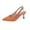 Orange, variant on ShiShine Women's Slingback Kitten Heels Closed Pointed Toe Backless Wedding Party Dress Pumps Shoes