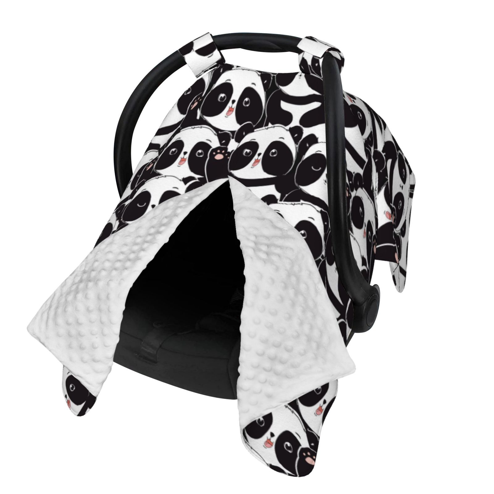 Naloa Panda Baby Car Seat Cover, Breathable Baby Carrier Cover, Multiuse Baby Carrier Cover & Nursing Breastfeeding Cover