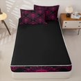 thumbnail image 4 of Homewish Gothic Horror Skull Zipper Full Size Comforter Sets with Fitted Sheet and 2 Pillowcases,Victorian Damask Zipper Bedding Set,Halloween Bed Set,Black Reversible,4pcs, 4 of 8