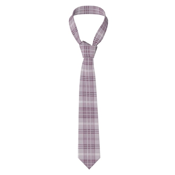 Men's Tie, Checkered Texture Floral Printed Tie Fashionable Wedding Party Best Man Suit Tie Work Tie Male Birthday Gift
