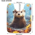 thumbnail image 6 of SKYSONIC Bathroom Rug Toiletry Mat Set, 2 pack Cute Otter Print, Fluffy Plush Absorbent Bath Rugs Carpet with Non Slip Bottom for Bathroom Floor Toilet Tub and Shower,23.6"x15.7"+17.3"x13.4", 6 of 7